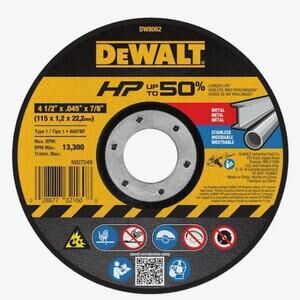 Box 25 | DeWalt 4 1/2" x .045" x 7/8 " Grinder Stainless & Metal Cutting Wheels